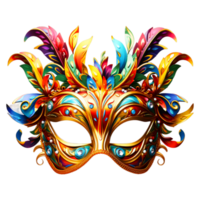 karneval mask och glitter ai generativ png