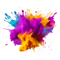 A colorful explosion of powder Ai Generative png