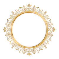 Luxury round border frame Ai Generative png