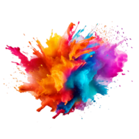Chromatic Burst Mesmerizing Explosion of Colorful Powder Ai Generative png