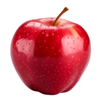 Red apple fruit with water drops Ai Generative png