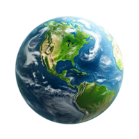 Planet earth globe world map Ai Generative png