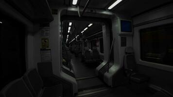 passageiro pov do a interior do uma metro trem video