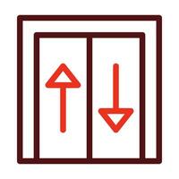 Elevator Vector Thick Line Two Color Icons For Personal And Commercial Use.