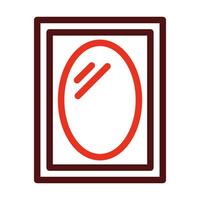 Mirror Vector Thick Line Two Color Icons For Personal And Commercial Use.