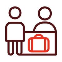 Reception Vector Thick Line Two Color Icons For Personal And Commercial Use.