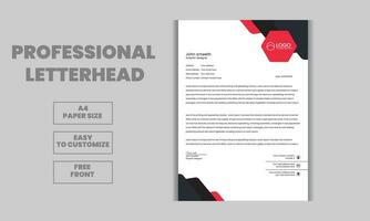 Creative and business Letterhead design template a4 size vector