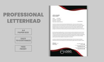 Creative and business Letterhead design template a4 size vector