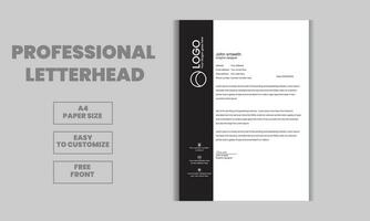 Creative and business Letterhead design template a4 size vector