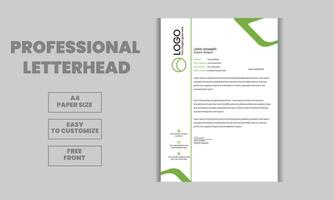 Creative and business Letterhead design template a4 size vector