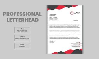 Creative and business Letterhead design template a4 size vector