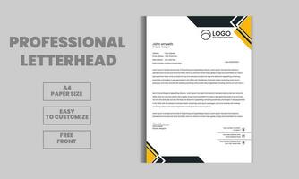 Creative and business Letterhead design template a4 size vector