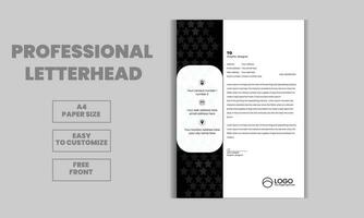 Creative and business Letterhead design template a4 size vector