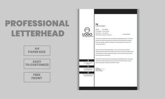 Creative and business Letterhead design template a4 size vector