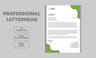 Creative and business Letterhead design template a4 size vector