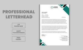 Creative and business Letterhead design template a4 size vector