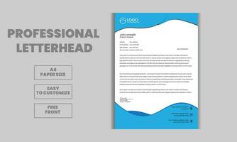Creative and business Letterhead design template a4 size vector
