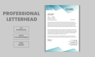 Creative and business Letterhead design template a4 size vector