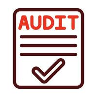 Auditor Vector Thick Line Two Color Icons For Personal And Commercial Use.