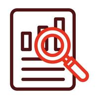 Audit Vector Thick Line Two Color Icons For Personal And Commercial Use.