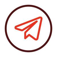 Telegram Vector Thick Line Two Color Icons For Personal And Commercial Use.