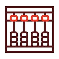 Abacus Vector Thick Line Two Color Icons For Personal And Commercial Use.