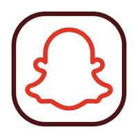 Snapchat Vector Thick Line Two Color Icons For Personal And Commercial Use.