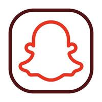 Snapchat Vector Thick Line Two Color Icons For Personal And Commercial Use.