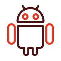 Android Vector Thick Line Two Color Icons For Personal And Commercial Use.