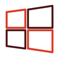 ventanas vector grueso línea dos color íconos para personal y comercial usar.