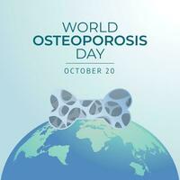 World Osteoporosis Day design template good for celebration usage. osteoporosis bone design template. bone vector image. flat design. vector eps 10.