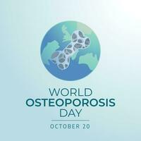 World Osteoporosis Day design template good for celebration usage. osteoporosis bone design template. bone vector image. flat design. vector eps 10.