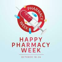 Pharmacy Week design template good for celebration usage. medicine vector illustration. pharmacy design template. vector eps 10. flat design.