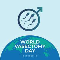 World Vasectomy Day design template good for celebration. vasectomy vector illustration. globe vector image. vector eps 10. flat design.