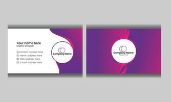 gradient color business card design template vector
