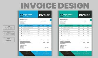 Free vector business invoice and bill paper design template. Company invoice, Order, payment ,document paper