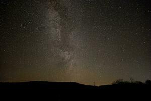 starry night sky angled astrophotography photo