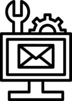Email Troubleshooting Vector Icon Design