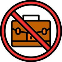 No bag Vector Icon Design