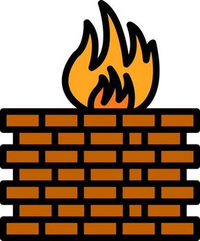 cortafuegos configuración vector icono diseño