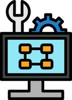 Troubleshooting Flowchart Vector Icon Design