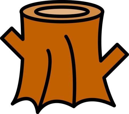 Tree stump Vector Icon Design