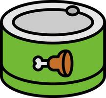 Canned food Vector Icon Design