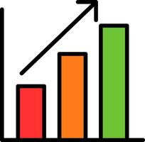 Bar chart Vector Icon Design