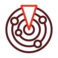 Radar Vector Thick Line Two Color Icons For Personal And Commercial Use.