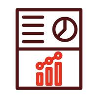 Report Vector Thick Line Two Color Icons For Personal And Commercial Use.