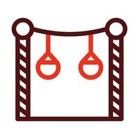 Trapeze Vector Thick Line Two Color Icons For Personal And Commercial Use.