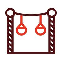 Trapeze Vector Thick Line Two Color Icons For Personal And Commercial Use.