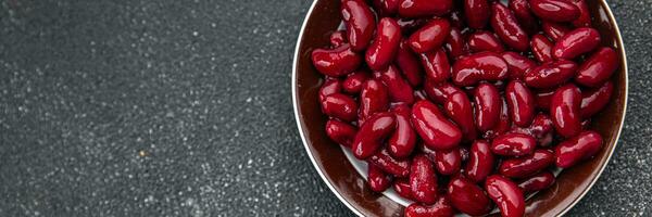 Red beans legumes ready to eat appetizer meal food snack on the table copy space food background photo