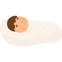 Cute sleeping newborn png